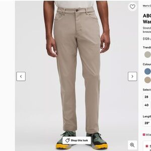 #2733 LULULEMON ABC Warm Ash Grey Classic-Fit 5 Pocket Pant 32L Warpstreme